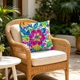 thumbnail image 6 of Throw Pillow Cover 18x18 Inch Waterproof Summer Flower Bohemian Print Soft Colorful for Car Office Patio Decor by MPOISVA, 6 of 6