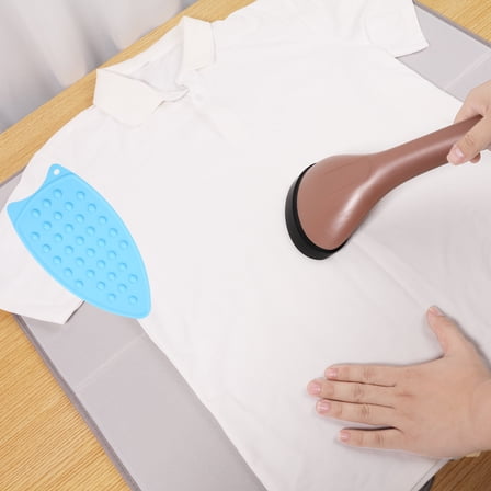 Sutowe Iron Mat 27.5 inch Portable Travel Ironing Pad Blanket Foldable Table Top Quilted Pad Heat Resistant Iron Sheet for Travel Table Top Floor