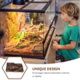 thumbnail image 3 of OULII 4pcs Basking Hide for Bearded Dragon Tree Bark Platform for Indoor Pet Keeping with Flat Panel, 3 of 6