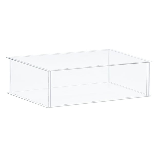 Acrylic Display Case Plastic Box Cube Storage Box Transparent Assemble Showcase 36x31x10.5cm for