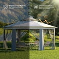 thumbnail image 3 of Telyswee 13'x13' Pop-up Gazebo 6 Sided Outside Patio Gazebo Outdoor Gazebo Canopy with Mosquito Netting Patio Tent Backyard Canopy with 3 Adjustable Height and 112 Square ft of Shade, 3 of 8