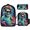 Color-3, variant on Cool Skull DJ with Headphones 3Set Bags for TeenCasual Women Backpack Bookbag for Student