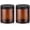 Amber-Metal Lids, variant on 8 oz Glass Jars with Metal Lids, 2 Pack Candle Jars with Blank Labels, 250g Amber Wide Mouth | Cosmetic Containers for Sample, Cream, Lotion, Honey, Powder, Jelly | Kitchen & Home