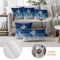 thumbnail image 5 of Nautical Anchor Navy Blue Outdoor Pillow Covers 24x24 Set of 2,Waterproof Patio Throw Pillowcase Protectors,Coastal Ocean Ombre Striped Decorative Pillow Shams Cushion Covers for Seat Bed Couch Sofa, 5 of 8