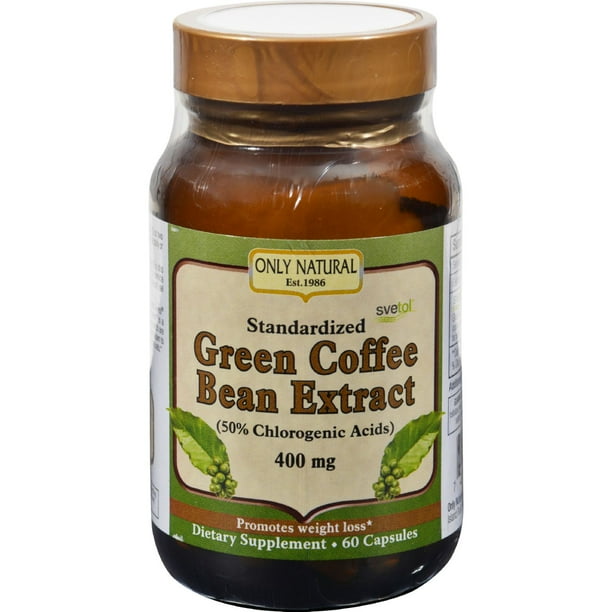 Only Natural Green Coffee Bean Extract 400 mg 60 Capsules Walmart