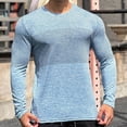 thumbnail image 2 of WTXUE Base Layers Long Sleeve, Crew Neck Mesh Breathable Sweat Pullover Base Shirt Running Basketball Outdoor Train Activewear for Men Blue XL, 2 of 8