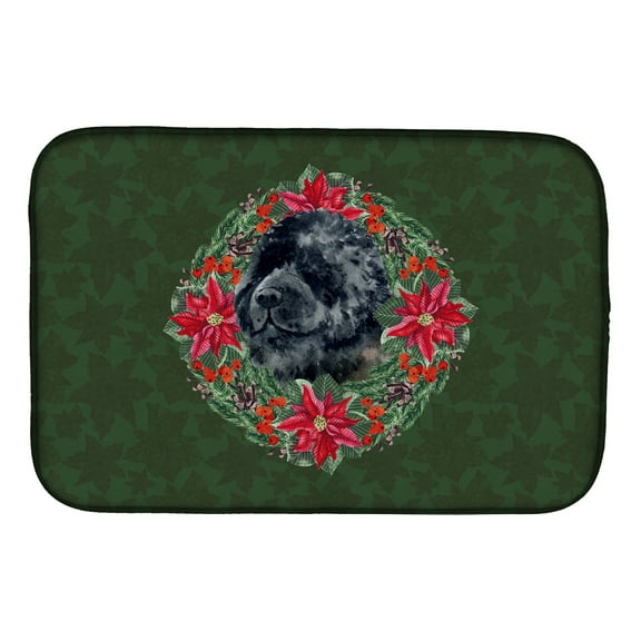 Newfoundland Poinsetta Wreath Dish Drying Mat