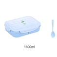 thumbnail image 4 of Bearachild Fiambrera portátil para Picnic, verduras, carnes, contenedor de alimentos para el hogar, estudiantes, mantenimiento fresco, organizador de Mostrada 1800ml Azul Bearachild HA065626-02B, 4 of 6