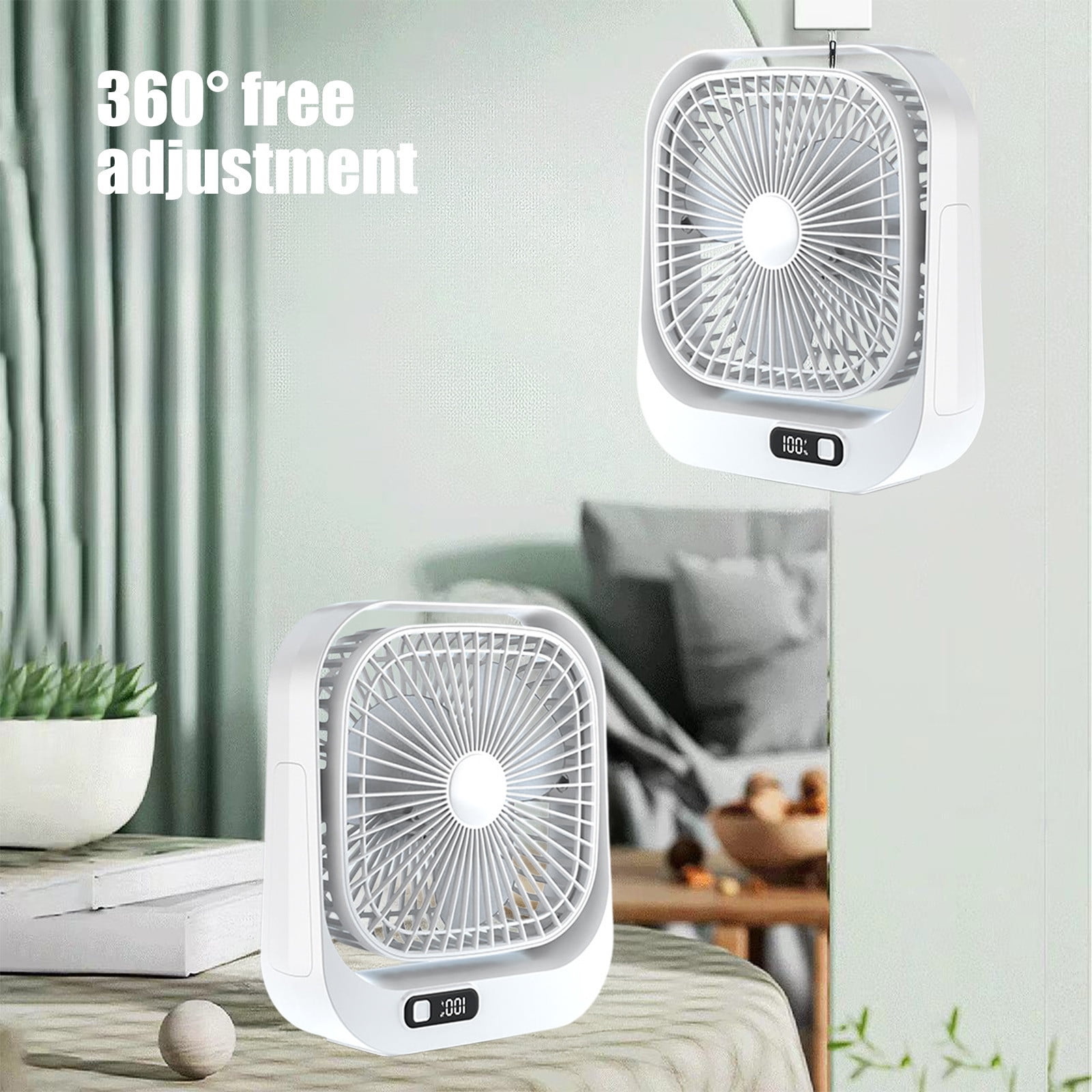 Bwiyojiz Kitchen & Dining Desktop Mini Fan Wind Power Home Office Small Charging Plug Circulation, Gifts for Sisters