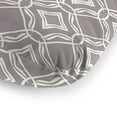 thumbnail image 6 of Jordan Manufacturing 74" x 22" Coby Gravel Gray Quatrefoil Rectangular Outdoor Chaise Lounge Cushion with Ties and Hanger Loop, 6 of 9