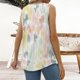 thumbnail image 4 of Playeras,Blusas y Tops,Ropa para Mujer Athletic camisetas sin mangas para las mujeres Camiseta sin mangas con cuello cuadrado para mujer, informal, sin mangas, con dobladillo curvo plisado (Green, M), 4 of 6