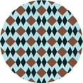 thumbnail image 1 of Ahgly Company Machine Washable Indoor Round Transitional Blue Lagoon Blue Area Rugs, 8' Round, 1 of 7