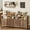 Walnut, variant on Yiwa Fluted Storage Cabinet 65.8" Adjustable 3-Tier, Modren Entryway Organizer with Fluted Doors and Gold Handle, Waterproof Design for Kitchen, Dining Room, and Home Office