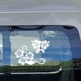 thumbnail image 5 of 4 Sheets Hibiscus Flower Car Sticker Silvery White Hawaiian Stickers and Decals Reflective Stickers Waterproof Vinyl Automotive Exterior Decor, 5 of 7