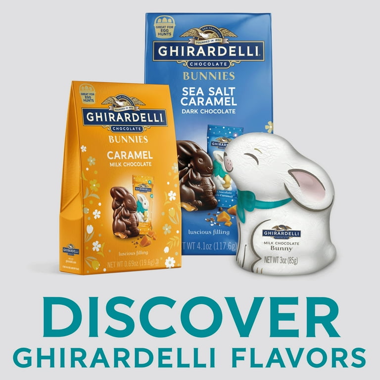 GHIRARDELLI Easter Shaped Caramel Milk Chocolate Bunnies Candy