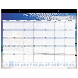 Office Depot Brand Monthly Desk Pad Calendar 22 X 17 Paradise