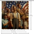thumbnail image 6 of Labour Day Waterproof Bathroom Curtains Set with Hook, Printed Shower Curtain Set for Bathroom Decoration, 6 of 6