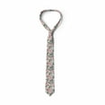 thumbnail image 3 of Rose Necktie, Flourishing Pink Flora, Dress Tie, 3.7", Pale Pink Green Bluegrey, by Ambesonne, 3 of 3