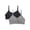 HGRAY/BLK, variant on Girls' Seamless Ruched Recycled Bra, 2-Pack, Sizes XS-2XL