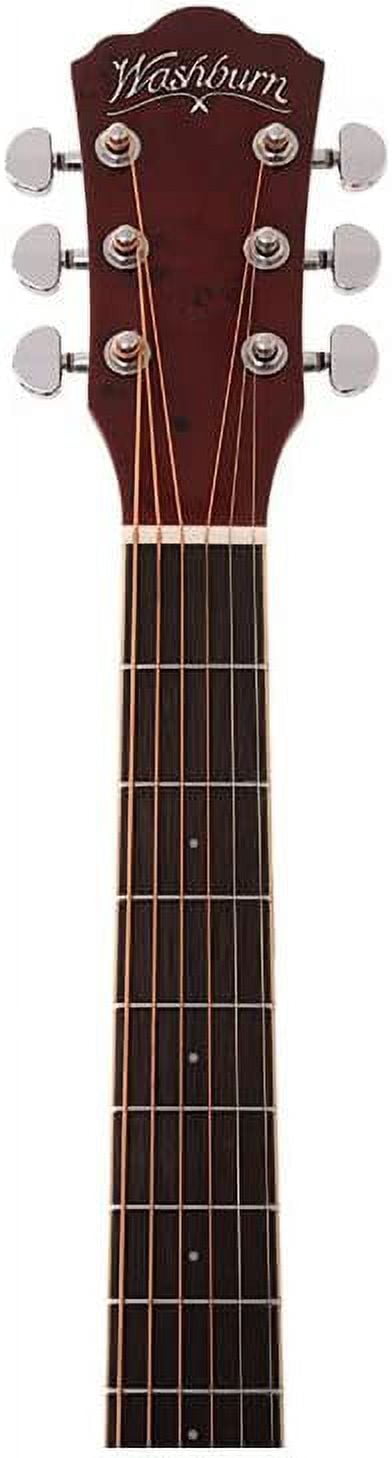 Washburn Deep Forest Burl Grand Auditorium Acoustic Electric Guitar - Amber Fade