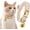 white, variant on Velvet Cat Collar with Bell, Adjustable Luxury Kitten Collar, Non-Breakaway Secure ID Collar for Cats and Kittens, Soft Plush Fabric(White)