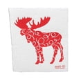 thumbnail image 3 of Swedish Dish Cloth Red Moose & Snowflake Set / 2 Dishcloth Christmas Kitchen W412*1043, 3 of 3