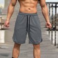 thumbnail image 5 of Men's Shorts Elastic Waist Size 3X Solid Color Nylon Shorts Outdoor Sports Versatile And Casual Five Quarter Pants, 5 of 6