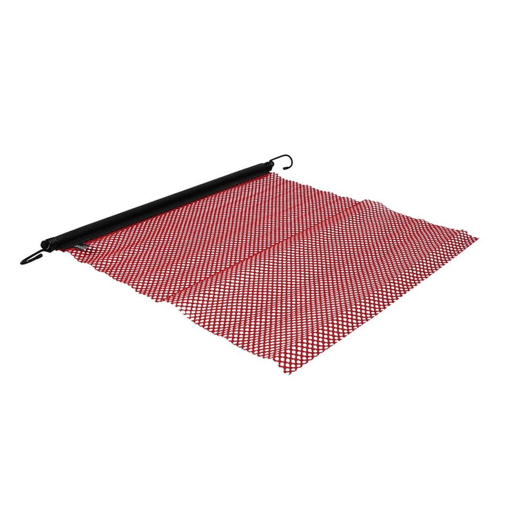 US Cargo Control Red Jersey Mesh Safety Flag 18"x20" With 35" Bungee Cord - DOT Compliant, 4-Pack For Overhanging Loads