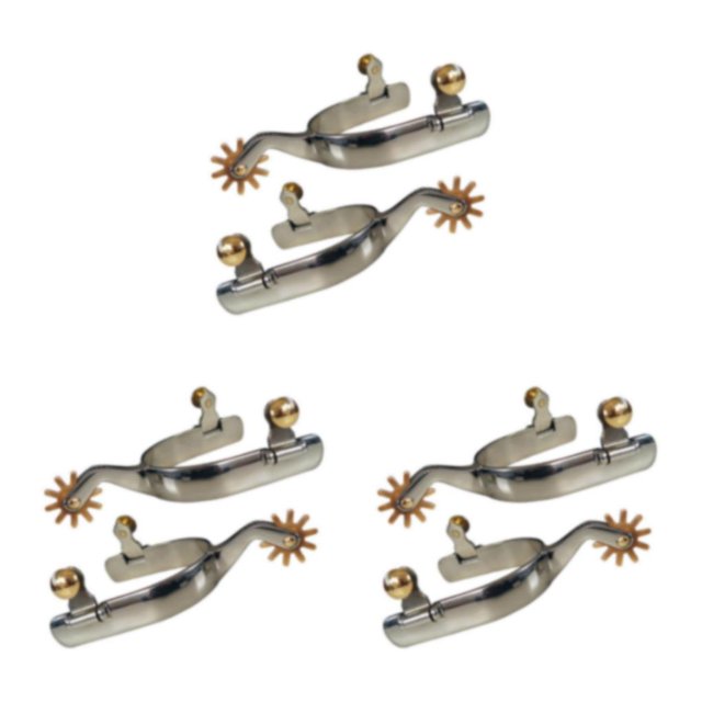 Espuelas para caballos Greeniant estilo occidental antioxidante Mujer Plata tamaño 73 mm