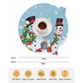 thumbnail image 6 of 15 Inch Round Placemats Set of 6, Light Blue Snowman Christmas Non Slip Heat Insulation PP Table Mats, Gifts Xmas Tree Winter Snowflake Washable Place Mats for Kitchen Dining Party Table Decor, 6 of 7
