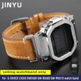 thumbnail image 2 of Correa de piel de vaca vintage DW5600 para reloj G-SHOCK Casio DW-5600 GW-B5600 GW-M5610 Correa de piel vintage reacondicionada de 16 mm, 2 of 5