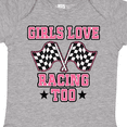 thumbnail image 4 of Inktastic Girls Love Racing Rally Flags Girls Baby Bodysuit, 4 of 5