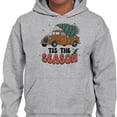 thumbnail image 2 of Retro Tis the Season Hoodie Sweatshirt Unisex 2X-Large Grey, 2 of 5