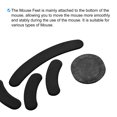 thumbnail image 3 of Unique Bargains Rounded Curved Edges Mouse Feet Skates 0.8mm w Cleaning Paper for G PRO Wireless Gaming Mouse Black 5Pcs/3 Set, 3 of 5