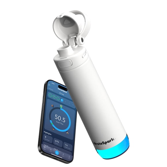 Botella Inteligente de Agua Hidrate Spark PRO 2 620 ml Blanca