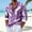 Purple, variant on Zysthvn Long Sleeve Casual Shirts for Men Plus Size Vacation Tshirts Shirts for Men Lightweight Lapel Printed Button Tops