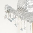 thumbnail image 6 of Vjnyvs Western Cowboy Hat, Sequined Star Tassel Cowboy Hat, Wide Brim Western Bling Headgear Stylish Party Accessory for Women Theme Party Cap, 6 of 7