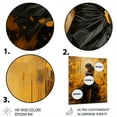thumbnail image 3 of Designart "Stylish Woman With Yellow silence" Fashion Metal Art Living Room, 3 of 5