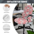 thumbnail image 5 of SCRAWLGOD Cow Print Love Pink Valentine's Day Breathable Computer Office Chair Cover Non-Slip Desk Rotating Chair Slipcovers Comfortable High Back Chair Slipcover, S, 5 of 7