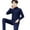 Blue, variant on QSAWXQZ 2PC Thermal Base Layer Set for Men Fleece Lined Mock Neck Long Sleeve Pullover Shirt Elastic Waist Joggers Pojamas Suit Gray M