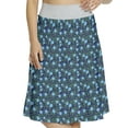 thumbnail image 1 of Women's Gardening Tiny Periwinkles A-line Printed Skirt Casual Wear, 3XL, Pale Blue Navy Blue, by Ambesonne, 1 of 6