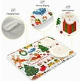 thumbnail image 4 of SKYSONIC Christmas Dish Drying Mat for Kitchen Counter,Snowflake Santa Xmas Tree Ultra Absorbent Reversible Microfiber Dishes Drying Rack Pad Heat-resistant Mats 16x18in, 4 of 7