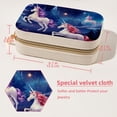 thumbnail image 5 of Starry Unicorn Velvet Portable Earring Organizer with Removable Compartment - Gift Jewelry Box/Jewelry Boxes - Jewelry Display, 5 of 7
