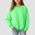 thumbnail image 2 of Ccpelsie Boys’ Fleece Crewneck Sweatshirt Kids Long Sleeve Pullover Soft and Breathable Cotton for Toddler(Light Green,9-10 Years), 2 of 9