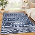 thumbnail image 5 of EastVita Area Rugs Carpets Washable Area Rug,Geometric Bohemian Living Room Rugs for Kitchen Bedroom blue 5*7ft, 5 of 7