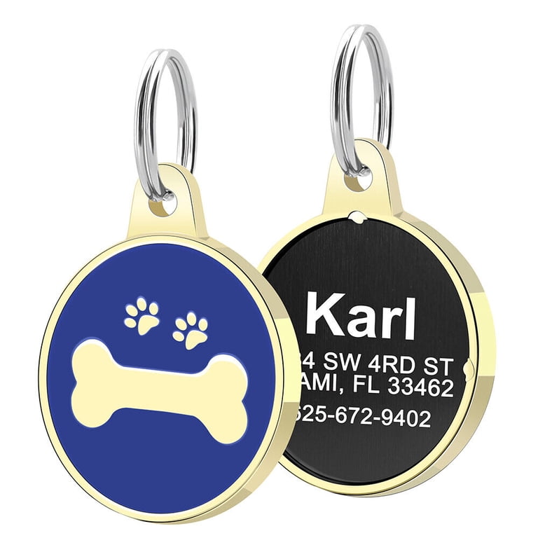 Pet Artist Patterns Personalized Dog Tag Engraved Pet Puppy Cat
