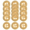 thumbnail image 4 of Hytrove 100Pcs Round Plastic Buttons for Sewing Clothing Accessories Golden Bronze Silver 15Mm, 4 of 8