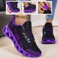 thumbnail image 5 of Women's Purple Black Breathable Running Sneakers - Comfortable Athletic Shoes for Workout&Walking, 5 of 6