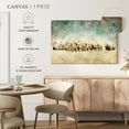 thumbnail image 4 of Elephant Stock Roaming Horses Wall Art - Horizontal Canvas Wall Art - Living Room Wall Decor - Animal Canvas - Blue And Brown Decor By Ynon Mabat - 24" x 16", 4 of 4