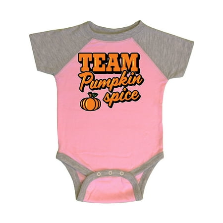 

Inktastic Team Pumpkin Spice with Cute Pumpkin Gift Baby Boy or Baby Girl Bodysuit